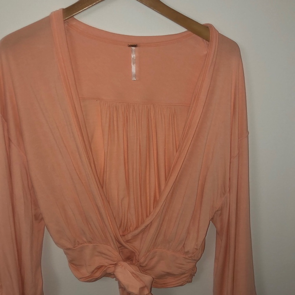 Free people light pink blouse